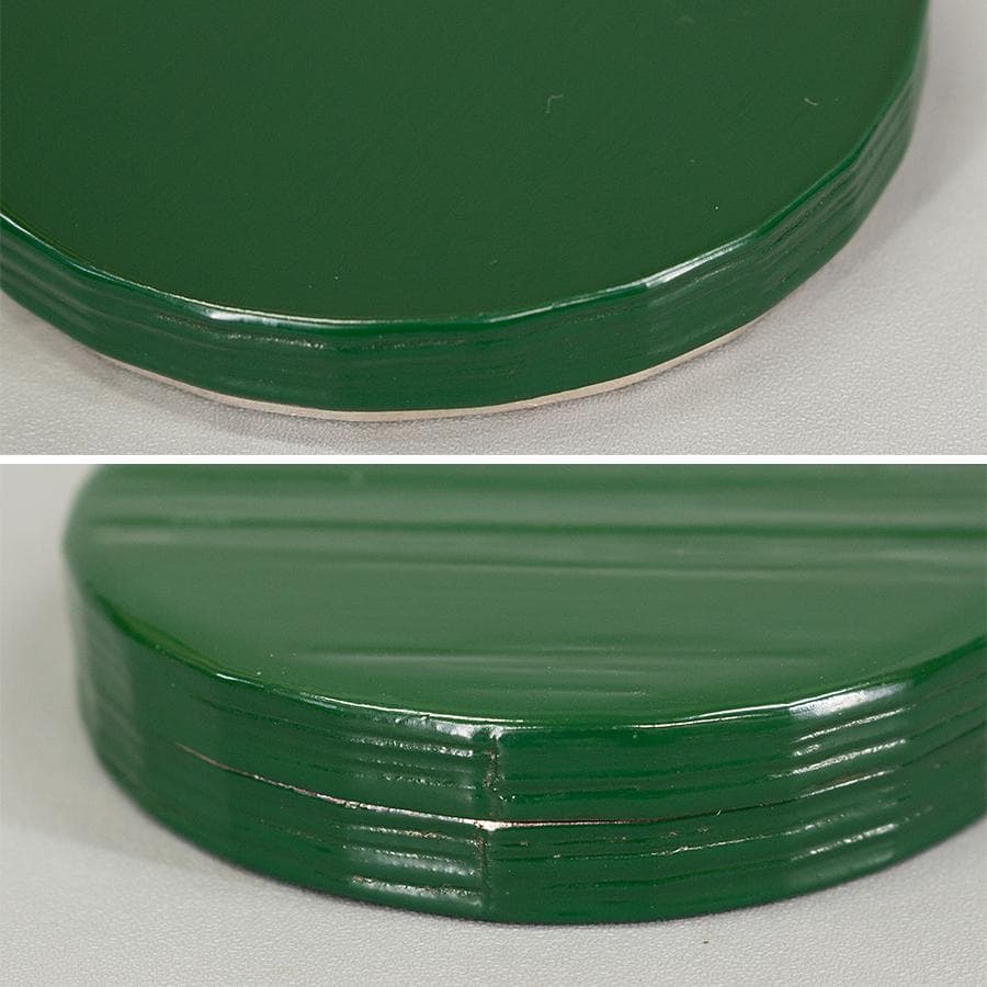 岡本漆専堂 漆園 而妙斎 書付 花押 青漆 折溜 香合 共箱 茶道具