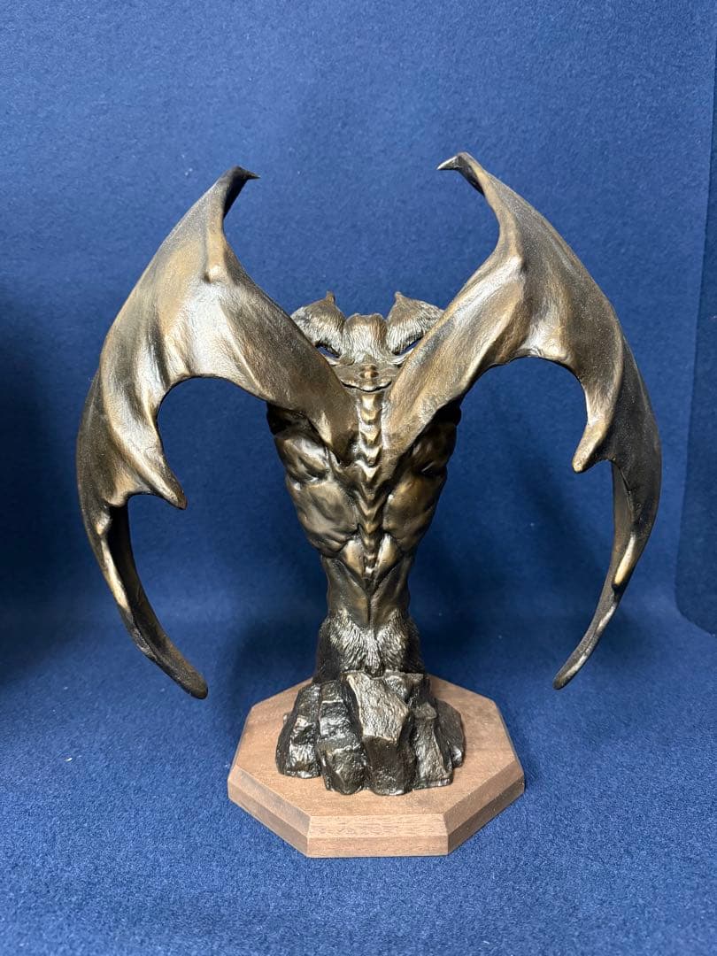 デビルマン 青銅製本漆仕上 悪魔人間 降魔 成道像 永井豪 ブロンズ像 共箱