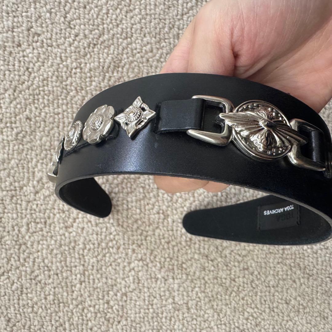 TOGA TOO Leather headband 2 カチューシャ