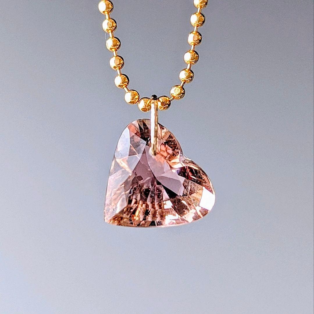 ♢N♢K18 ピンキッシュオレンジトルマリン4.55ct チャーム