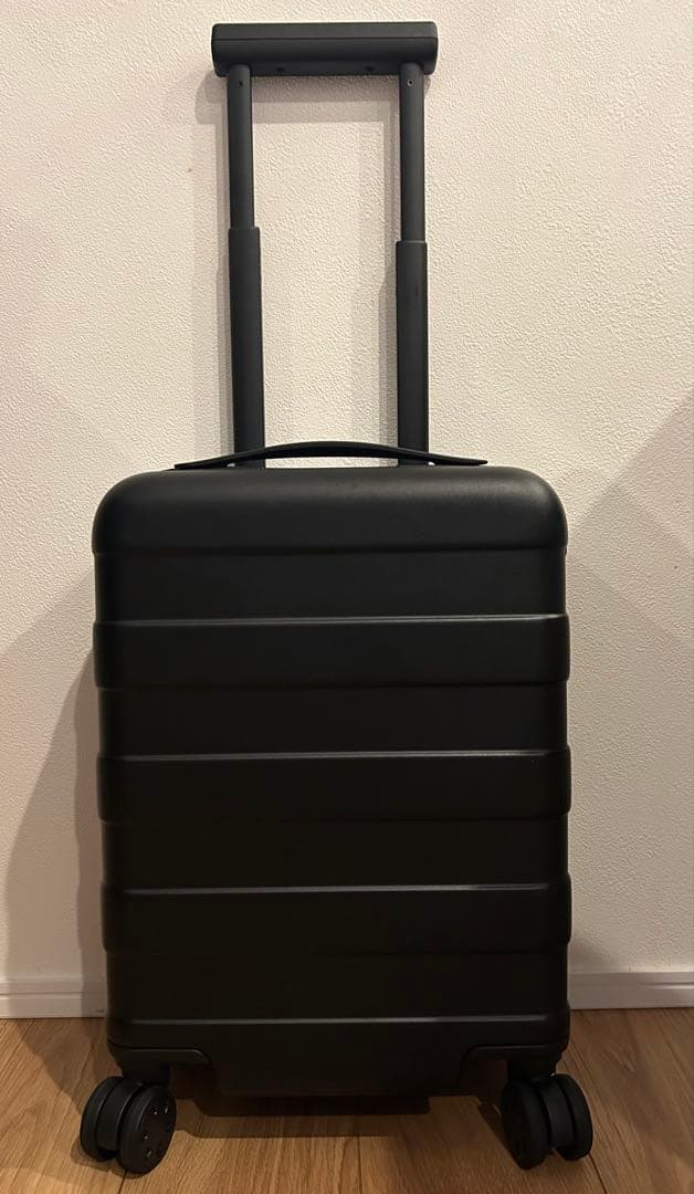 【美品】無印良品 バーを自由に調節できる ハードキャリーケース 20L ブラック