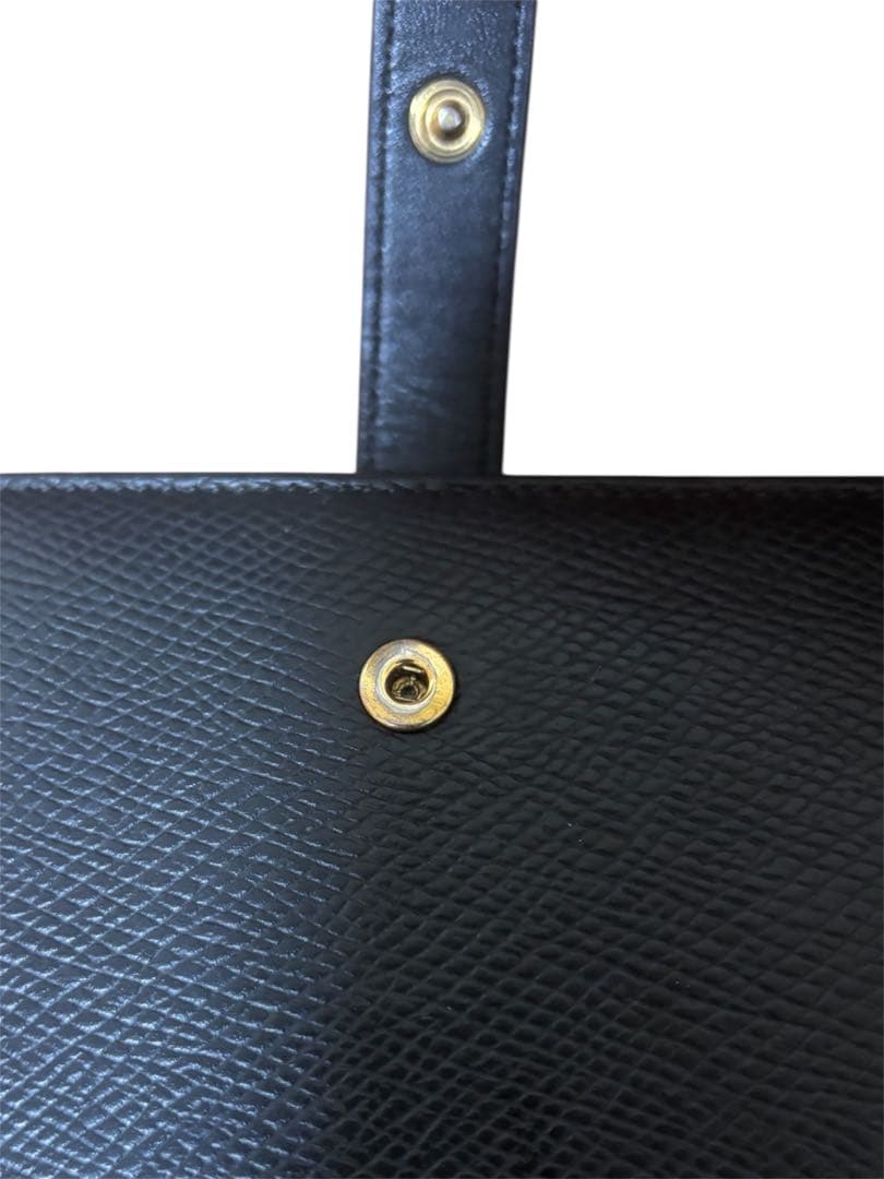 [美品]CELINE 二つ折り財布 ミディアム ストラップ ウォレット ブラック