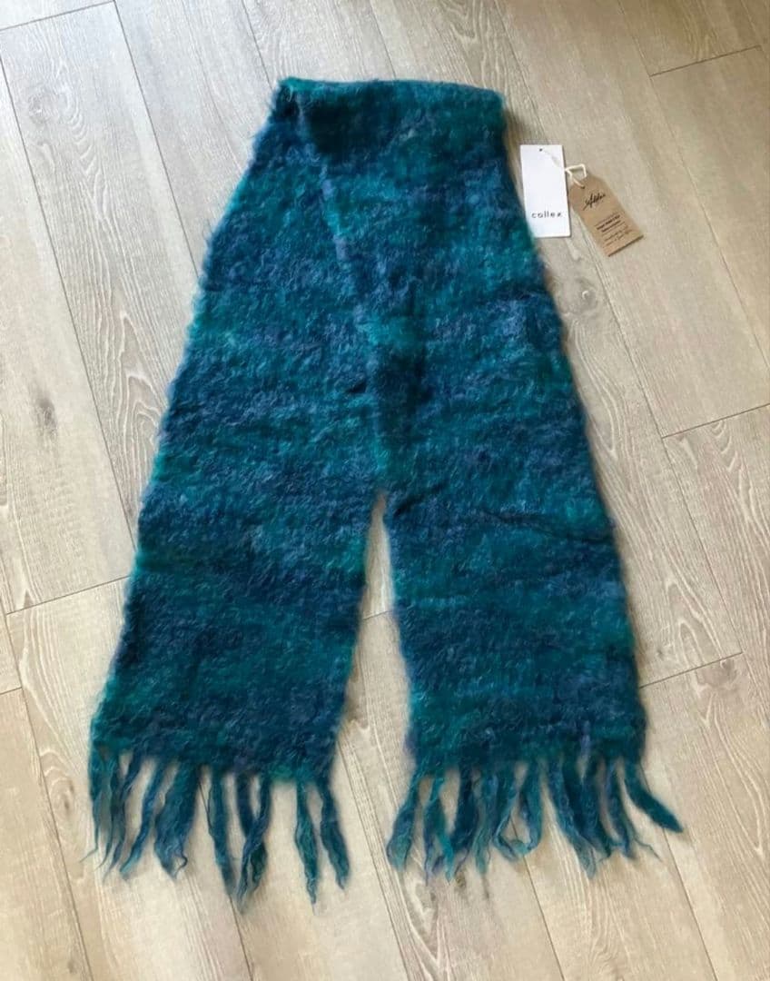 【美品】「Adele's MOHAIR (アデーレ モヘア)」大判マフラー