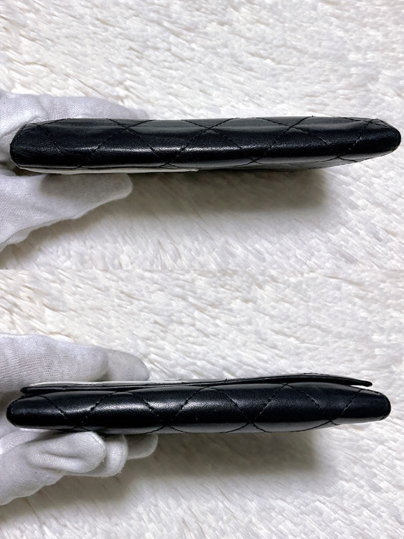 ♡希少♡CHANEL 二つ折り財布 カンボンライン マトラッセ ココマーク 黒