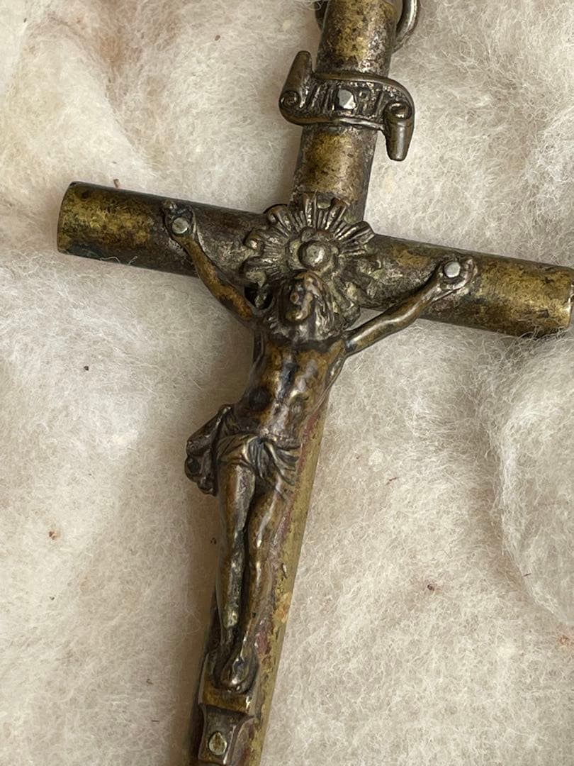 ★本物★南ヨーロッパ➕INRl➕ロザリオ/時代物/十字架/ネックレス/キリスト