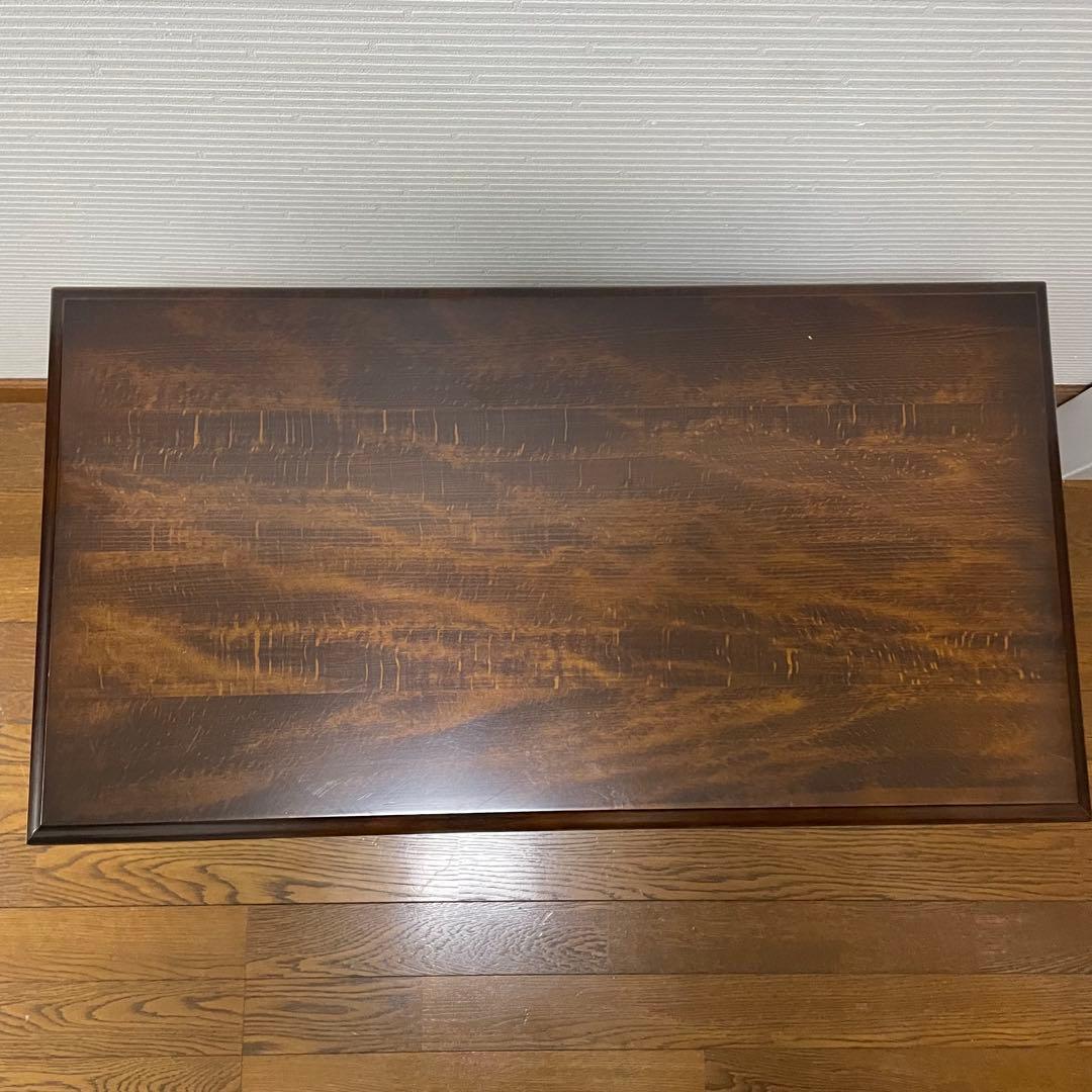 美品　オールドカリモク　サイドテーブル　マガジンラック付き　コロニアル