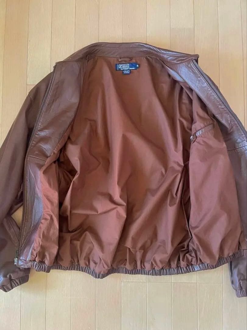 専用　90s polo ラルフローレン　スイングトップ　レザージャケット
