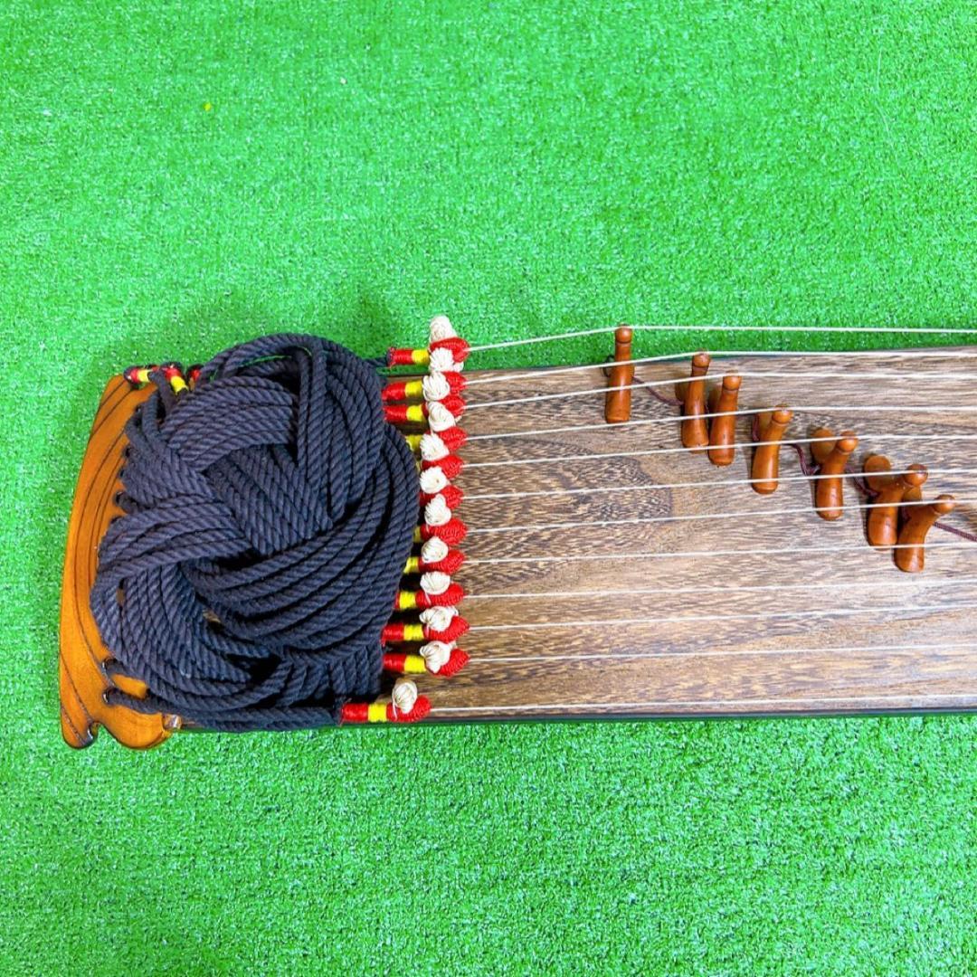 伽琴　カヤグム 和楽器 弦楽器　民族楽器　韓国　12弦　ケース付き