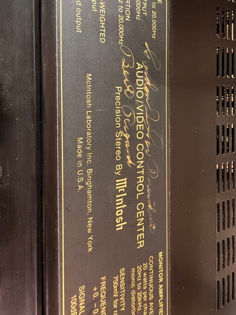 McIntosh C34V プリアンプ　サイン入り