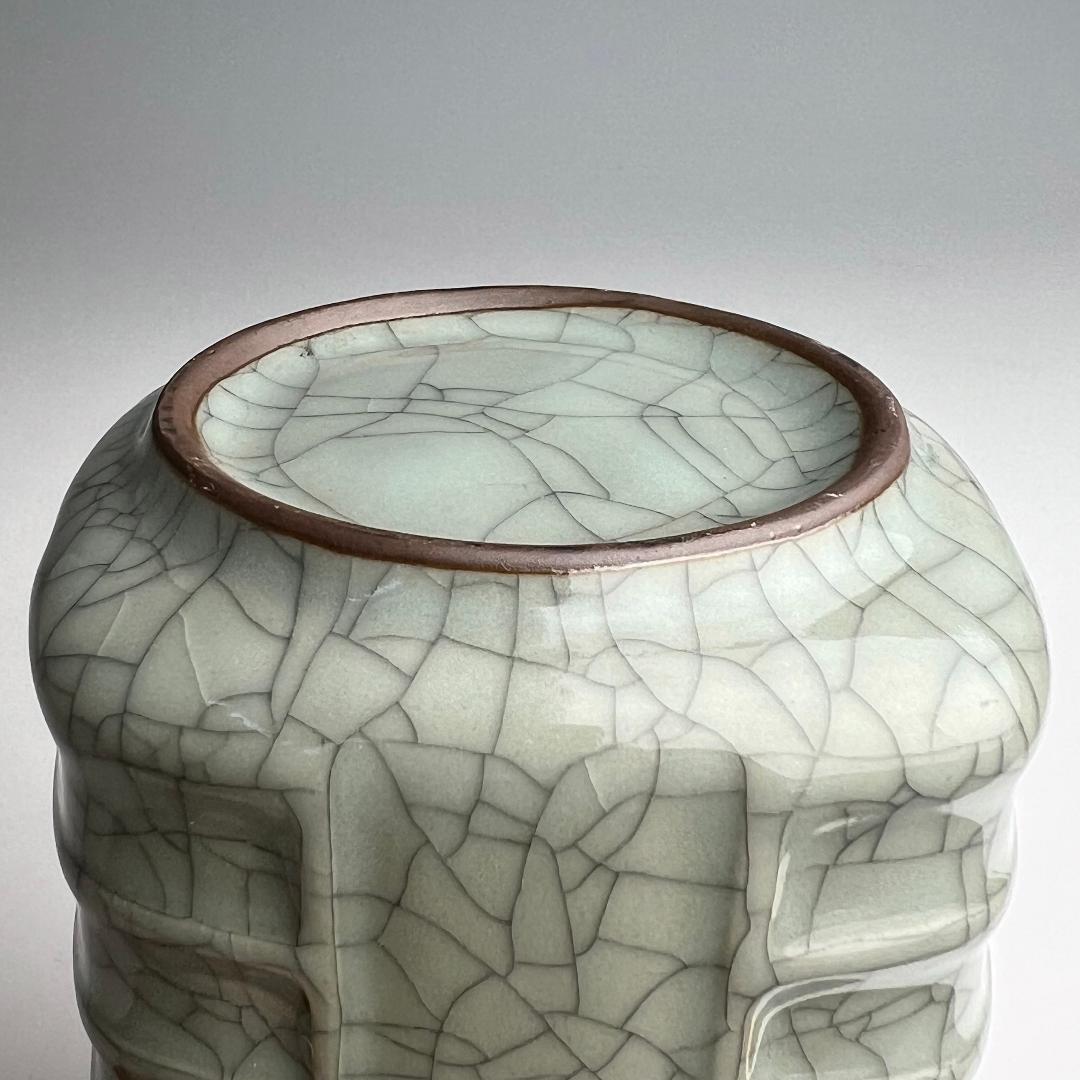 哥窯 琮式瓶 中国古玩 中国美術 唐物 擺件