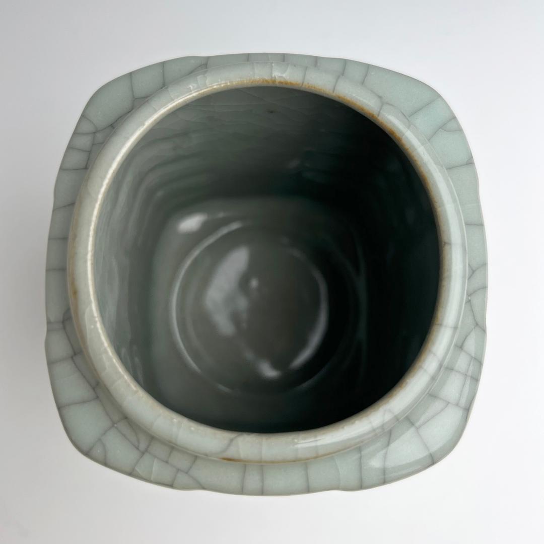 哥窯 琮式瓶 中国古玩 中国美術 唐物 擺件