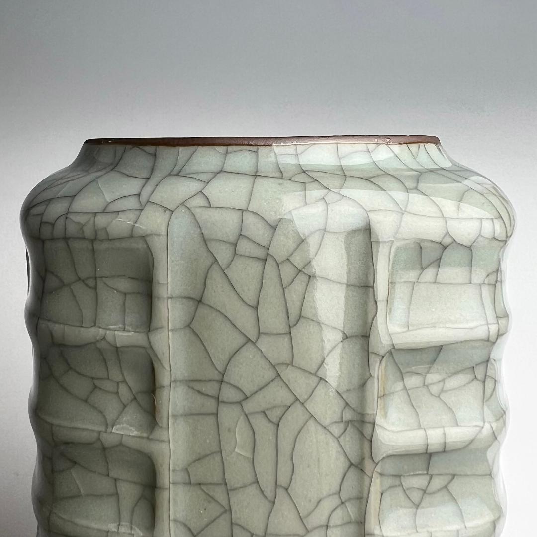 哥窯 琮式瓶 中国古玩 中国美術 唐物 擺件