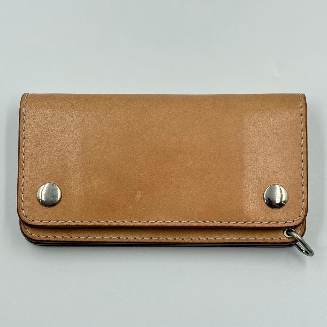 トラッカーウォレット(ナチュラル) サドルレザー　タロンジッパー　真鍮ニッケル