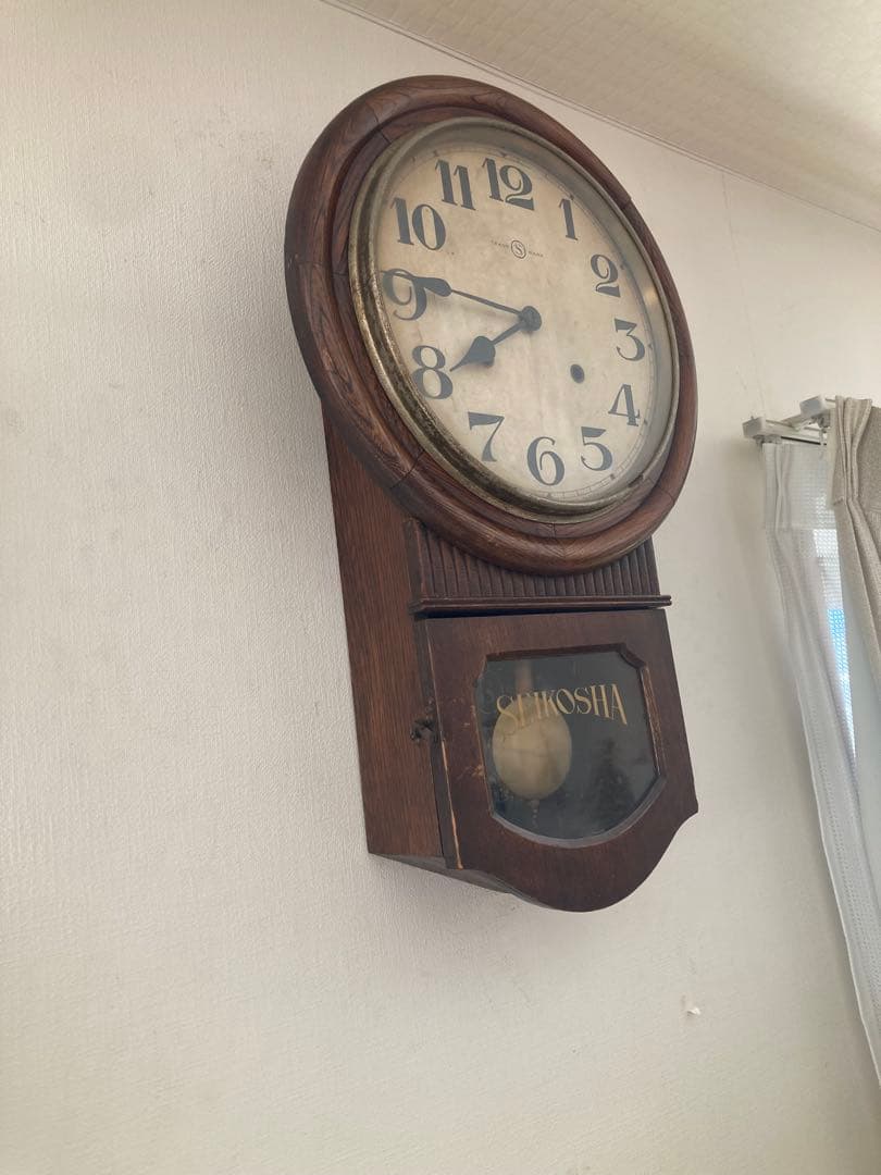 昭和レトロ　精工舎　ゼンマイ式振り子時計 ボンボン時計　稼働品⑤