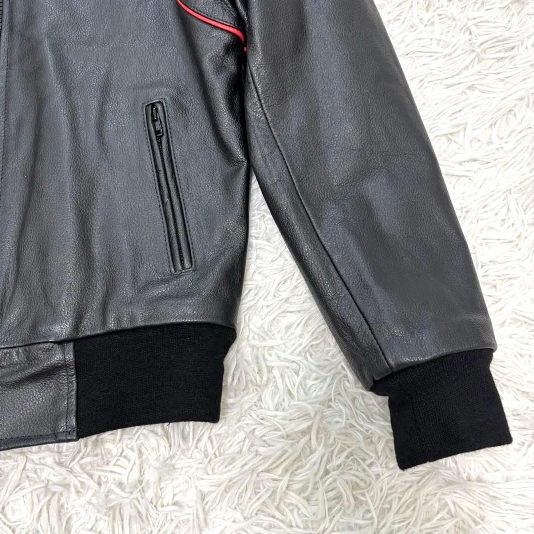 新品タグ付き Axel 牛革 キルティング シングルライダース ブルゾン L