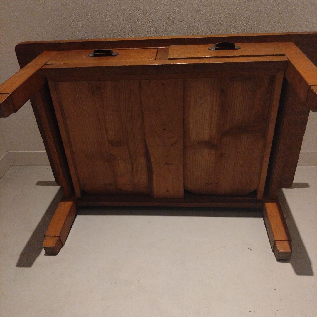 Mt4 木製座卓 2引き出し付き 昭和レトロ アンティーク 古民家 文机