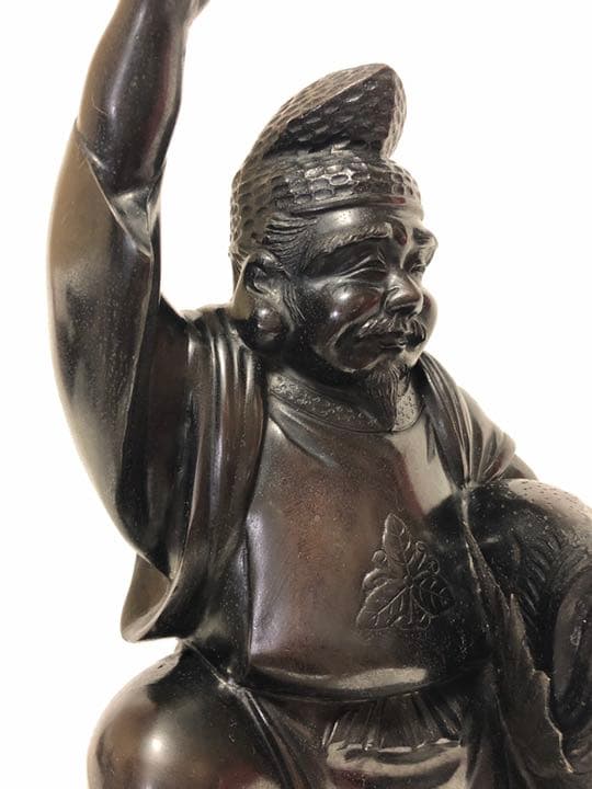 ■七福神・えびす様　ブロンズ像■置物・銅像・福の神・恵比寿・開運・縁起物
