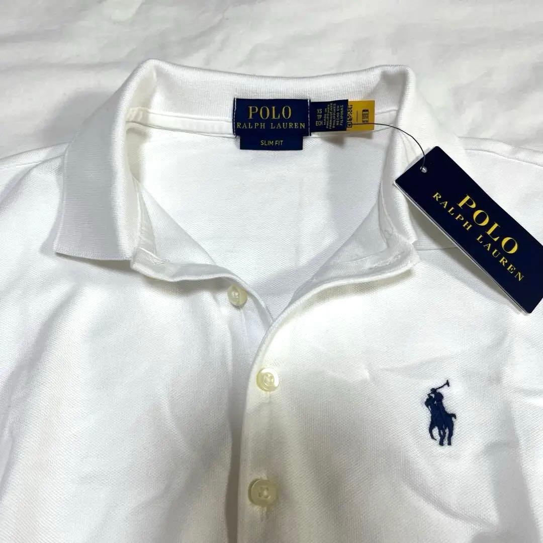 Polo Ralph Lauren スリムフィット ポロシャツ 半袖 ホワイト