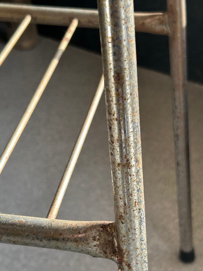 ヴィンテージ　鉄脚テーブル　古道具　アンティーク　古家具　昭和レトロ　当時物