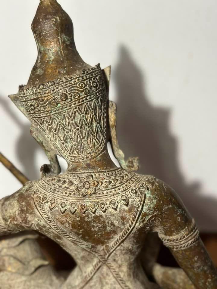 【貴重】タイ仏像　19世紀　古銅鍍金仏 ガンダルヴァ
