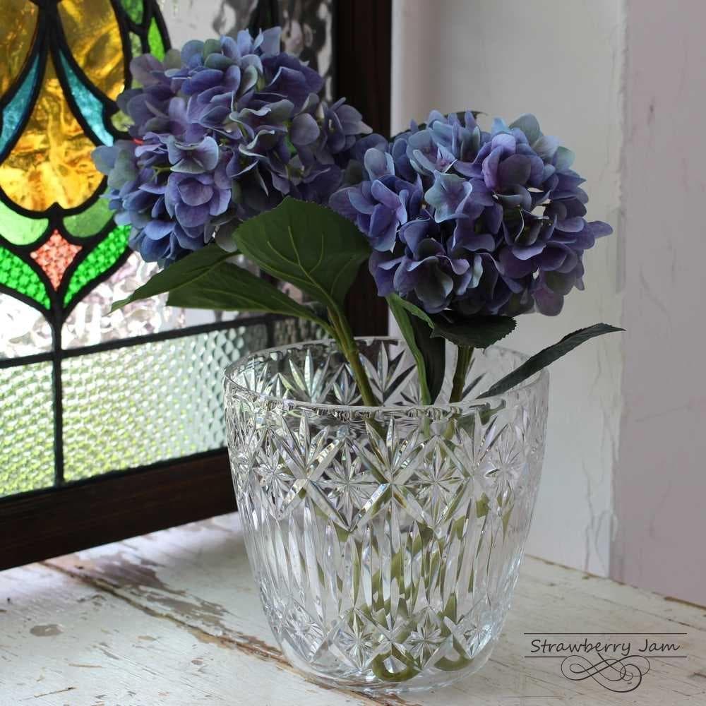 L2810-555 フランスアンティーク ガラスバケツ フルーツ バスケット