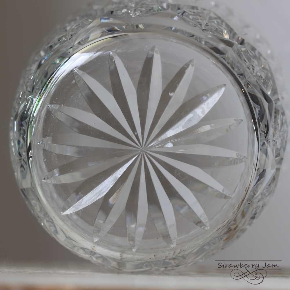 L2810-555 フランスアンティーク ガラスバケツ フルーツ バスケット