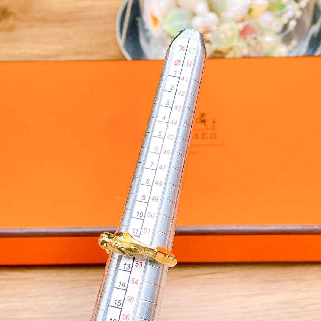 ◇エルメス◇新品仕上済 シュバルホース リング 指輪 ゴールド 12号 ブランド