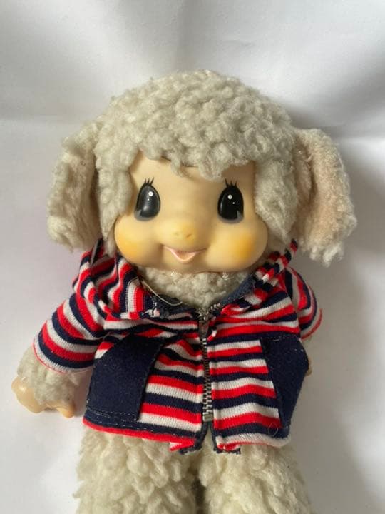 セキグチ 旧ロゴ 仔羊 ぬいぐるみ パーカー付き 当時物 昭和レトロ 羊 ヒツジ