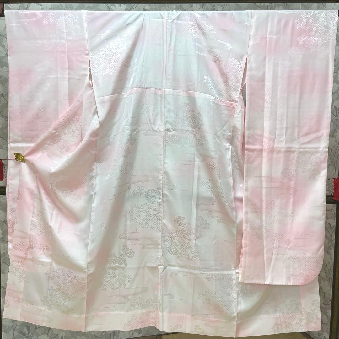 正絹 振袖 長襦袢セット古典柄熨斗模様トールサイズ