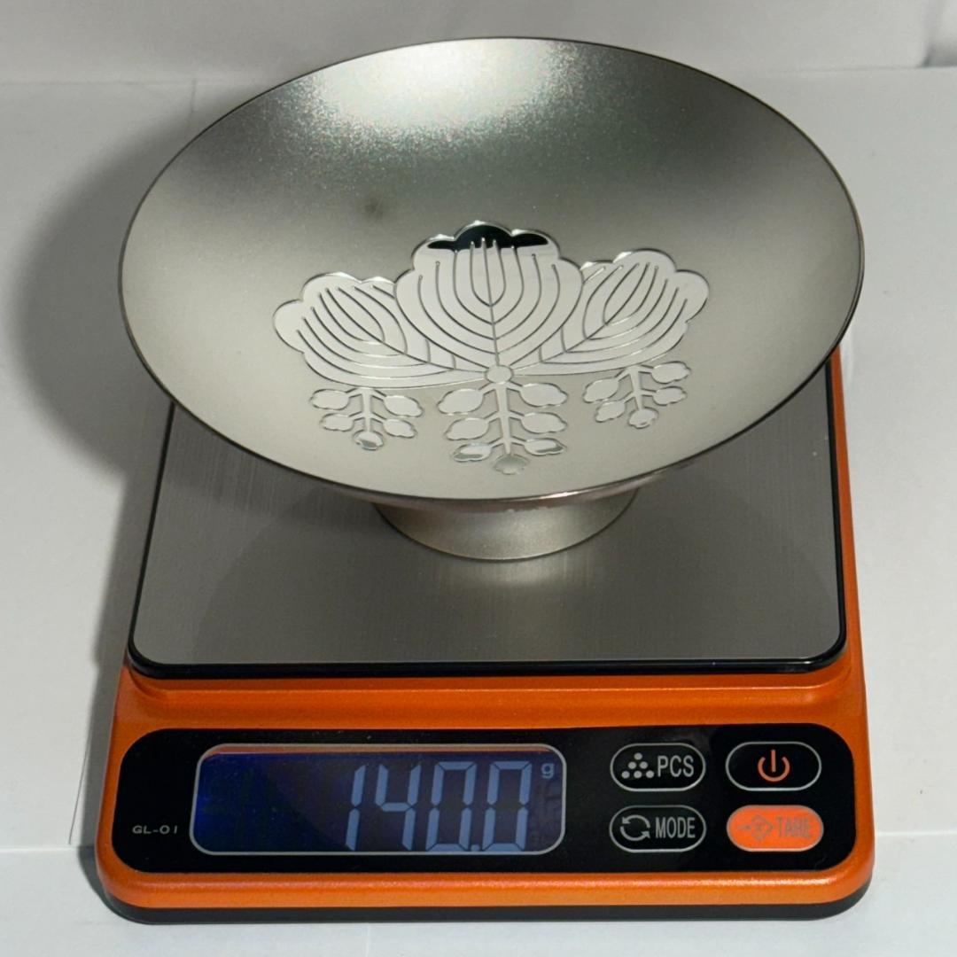 E19◆内閣総理大臣贈　銀盃　銀杯　純銀　140g　SILVER1000　箱付き