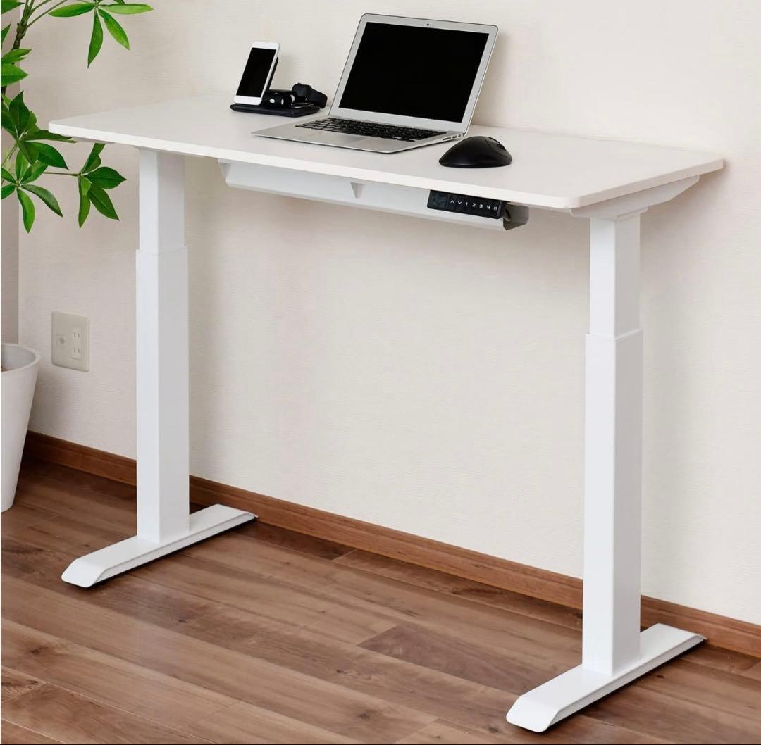 【お値下げ可】山善YAMAZEN電動昇降デスク ELD-S1250 白 ホワイト