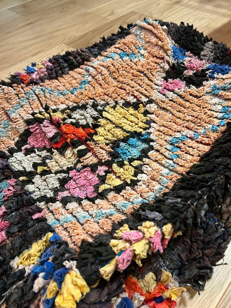 モロッコ　プフ　pouf アジラル　オットマン クッション　ラグ