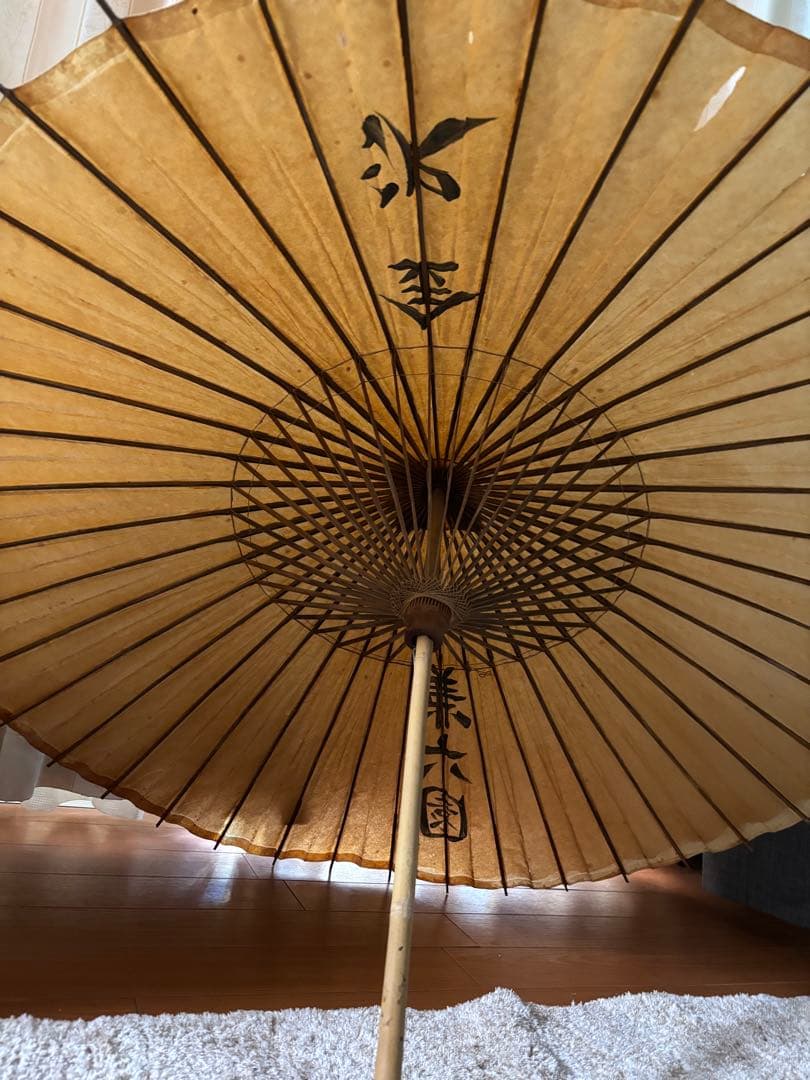 和傘 竹と和紙 手書きデザイン