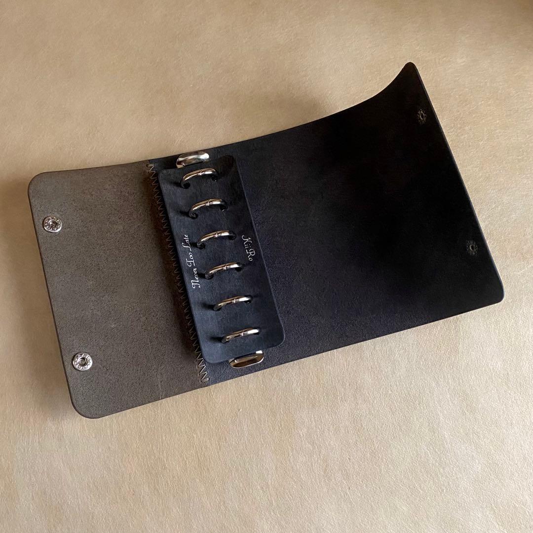 自由手帳 ミニ6 グレー×ネイビー