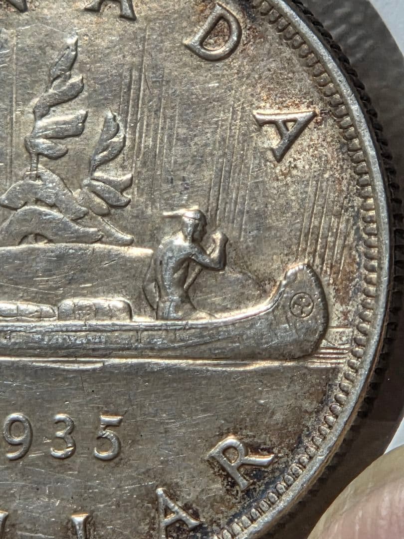 カナダ連邦　ジョージ5世　1 ドル銀貨　1935