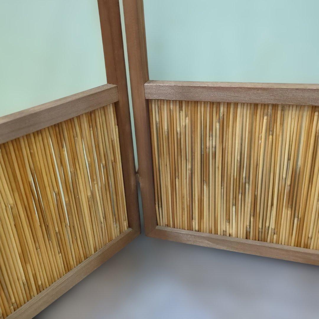 風炉先屏風　簾　透かし　すだれ　衝立　間仕切り　茶道具　紙箱