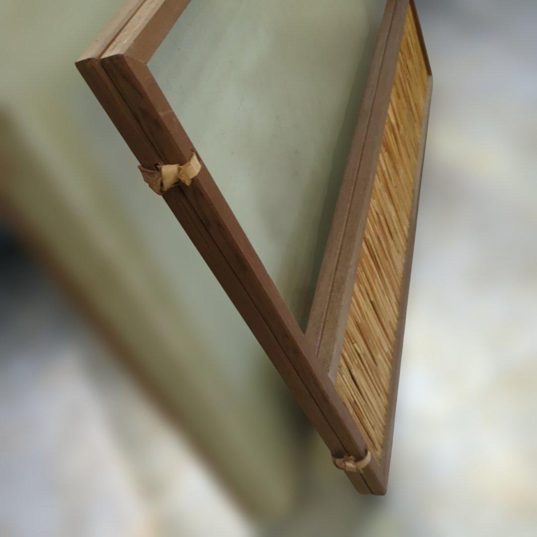 風炉先屏風　簾　透かし　すだれ　衝立　間仕切り　茶道具　紙箱