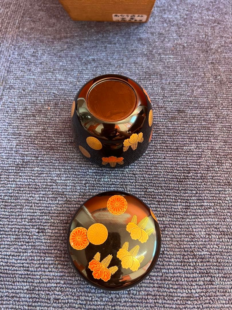 1251  高台寺蒔絵中棗  ５代川端近左作　未使用