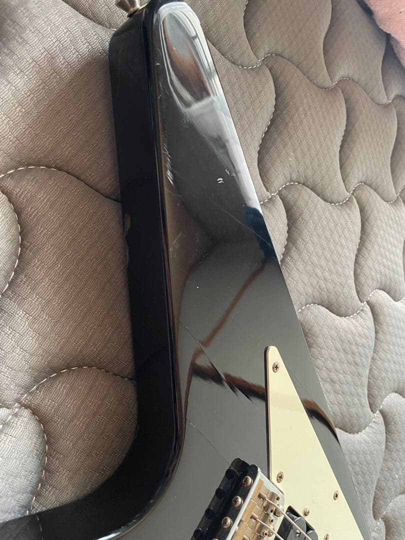 フライングVスタイル エレキギター ブラック