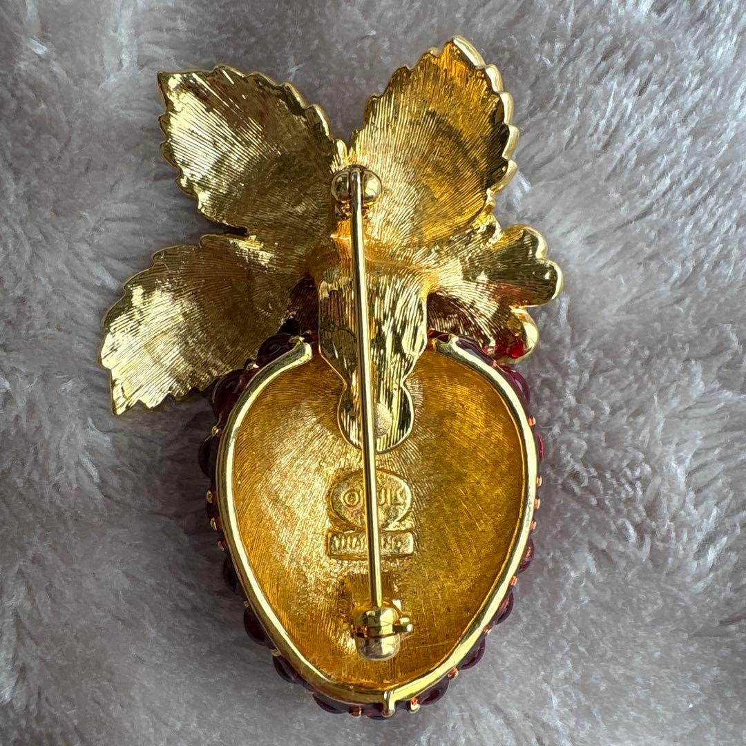 ヴィンテージ KJL ケネス ジェイ レーン エナメル ストロベリー