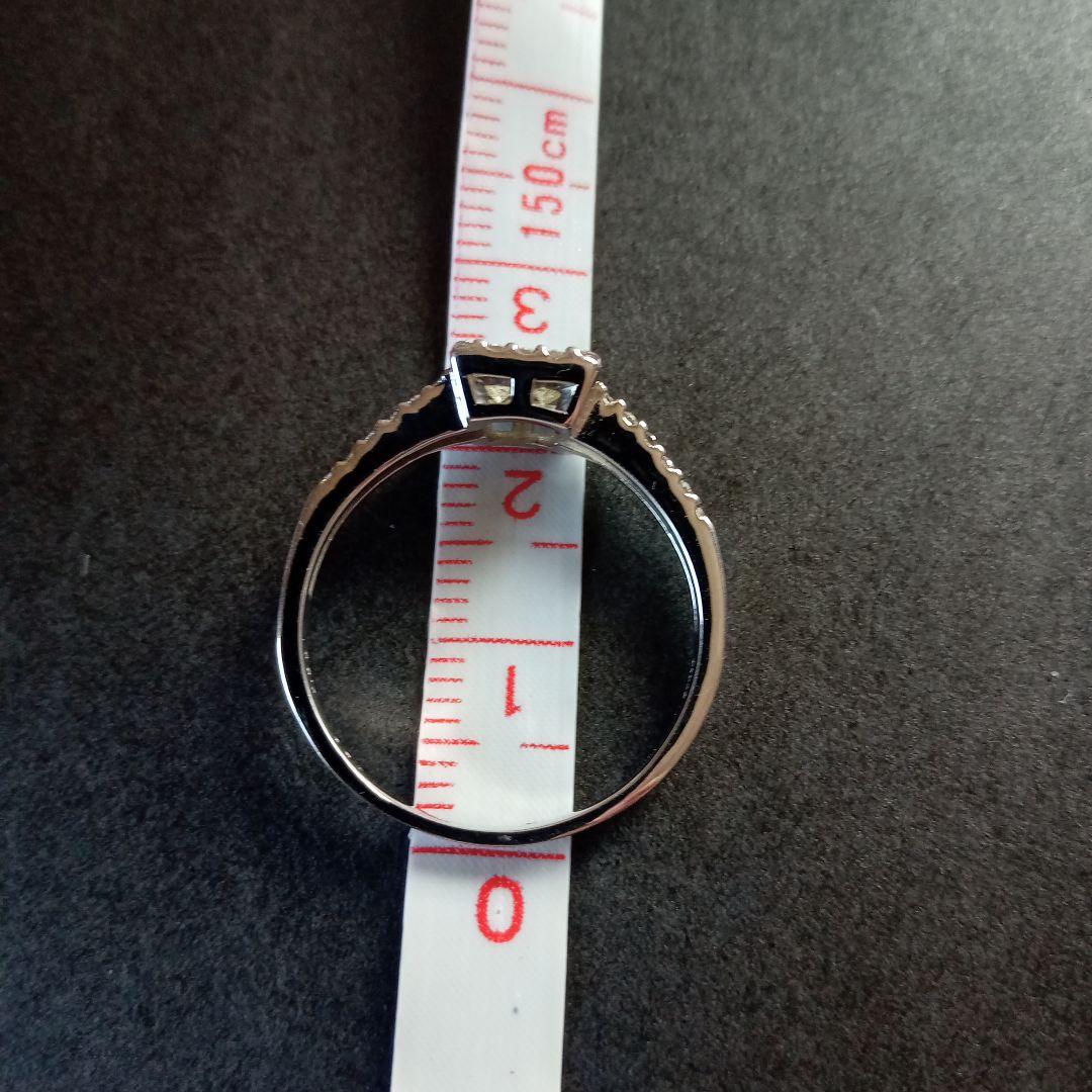 スクエア型ダイヤモンドPT900リング17号