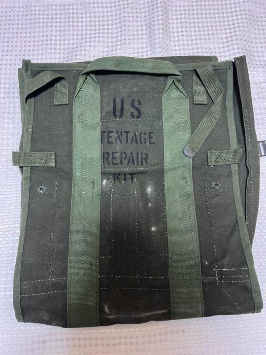米軍 実物 テントリペアキットバッグ キャンバス