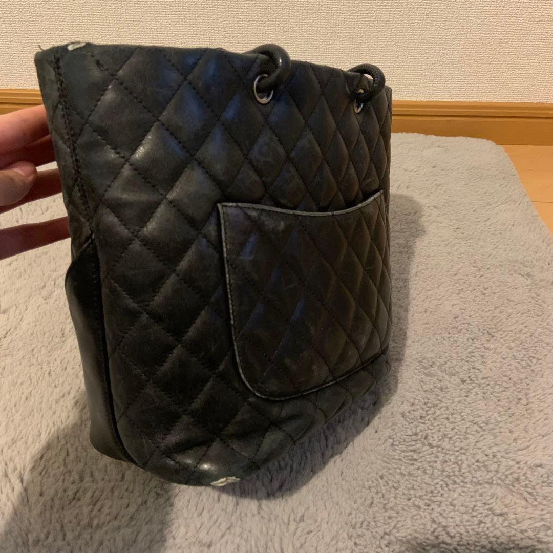 CHANEL ブラック キルティング ハンドバッグ