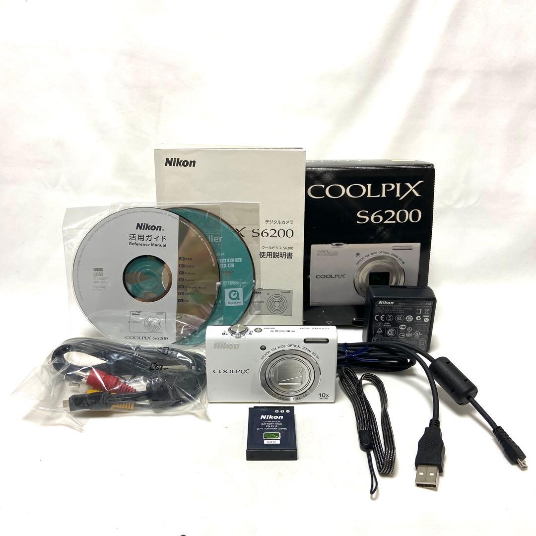 Nikon COOLPIX S6200 コンデジ ホワイト 16 メガピクセル