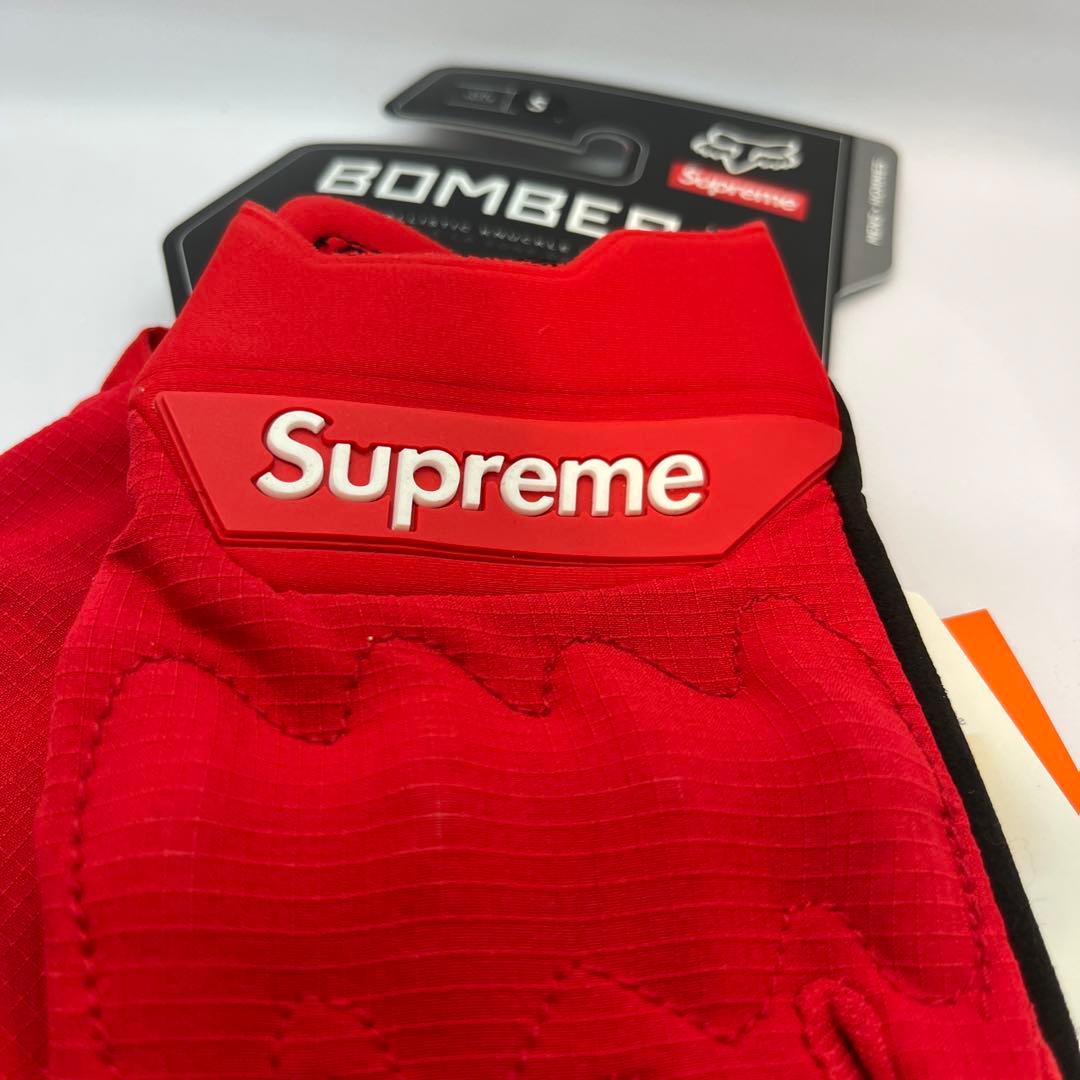 未使用品　18SS Supreme Fox Racing Gloves 赤 S