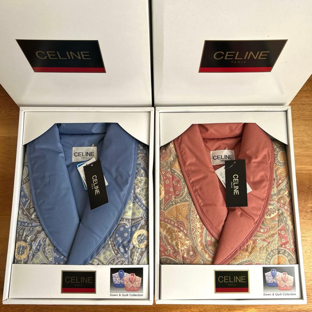 【未使用品】CELINE　羽毛肩当て　ペアセット　ダウンフェザー　西川産業日本製