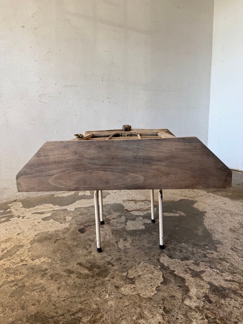 年末・年始SALE ビンテージ ウォールガラスキャビネット 剥離