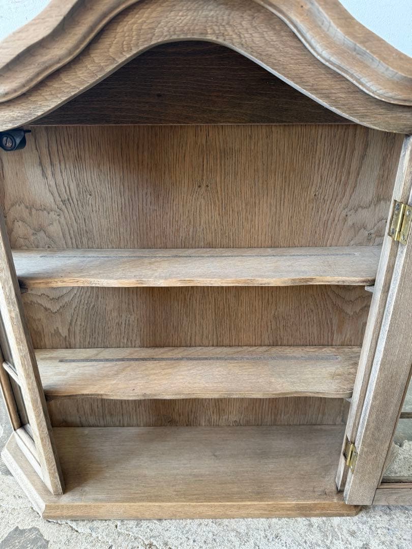 年末・年始SALE ビンテージ ウォールガラスキャビネット 剥離