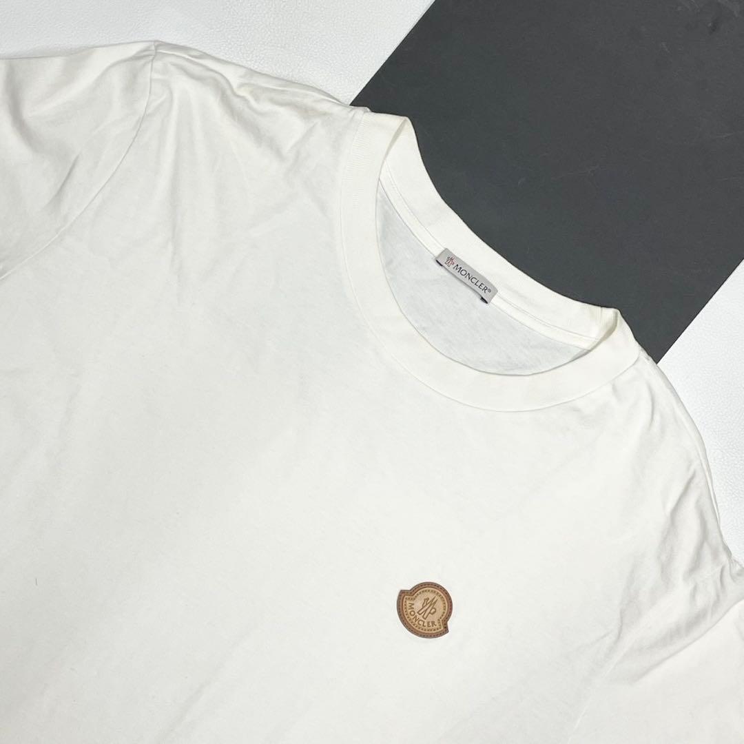 23年モデル MONCLER モンクレール Tシャツ レザーパッチ
