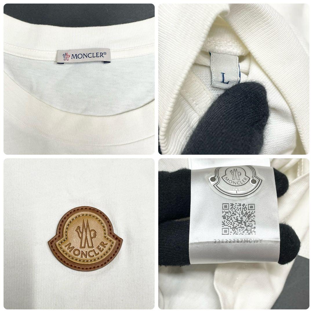 23年モデル MONCLER モンクレール Tシャツ レザーパッチ